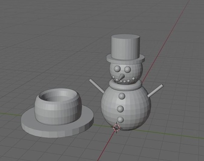 snowman 3d print model - Mito3D