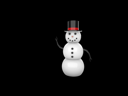 snowman christmas 3d print model - Mito3D