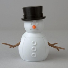 snowman - foldable 4d 3d print model - Mito3D