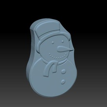 snowman - mold bath bomb solid shampoo soap press mould christmas snow 3d print model - Mito3D
