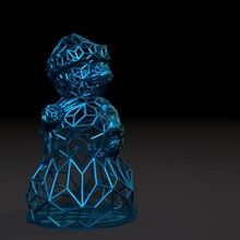 boneco neve 2 Natal 3dprinting impressão decoração Voronoi Projeto interior 3d arte 3d print model - Mito3D