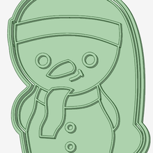 snowman 6 cookie cutter tool doll snow 3d print model - Mito3D