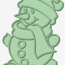 snowman 9 cookie cutter tool doll snow 3d print model - Mito3D