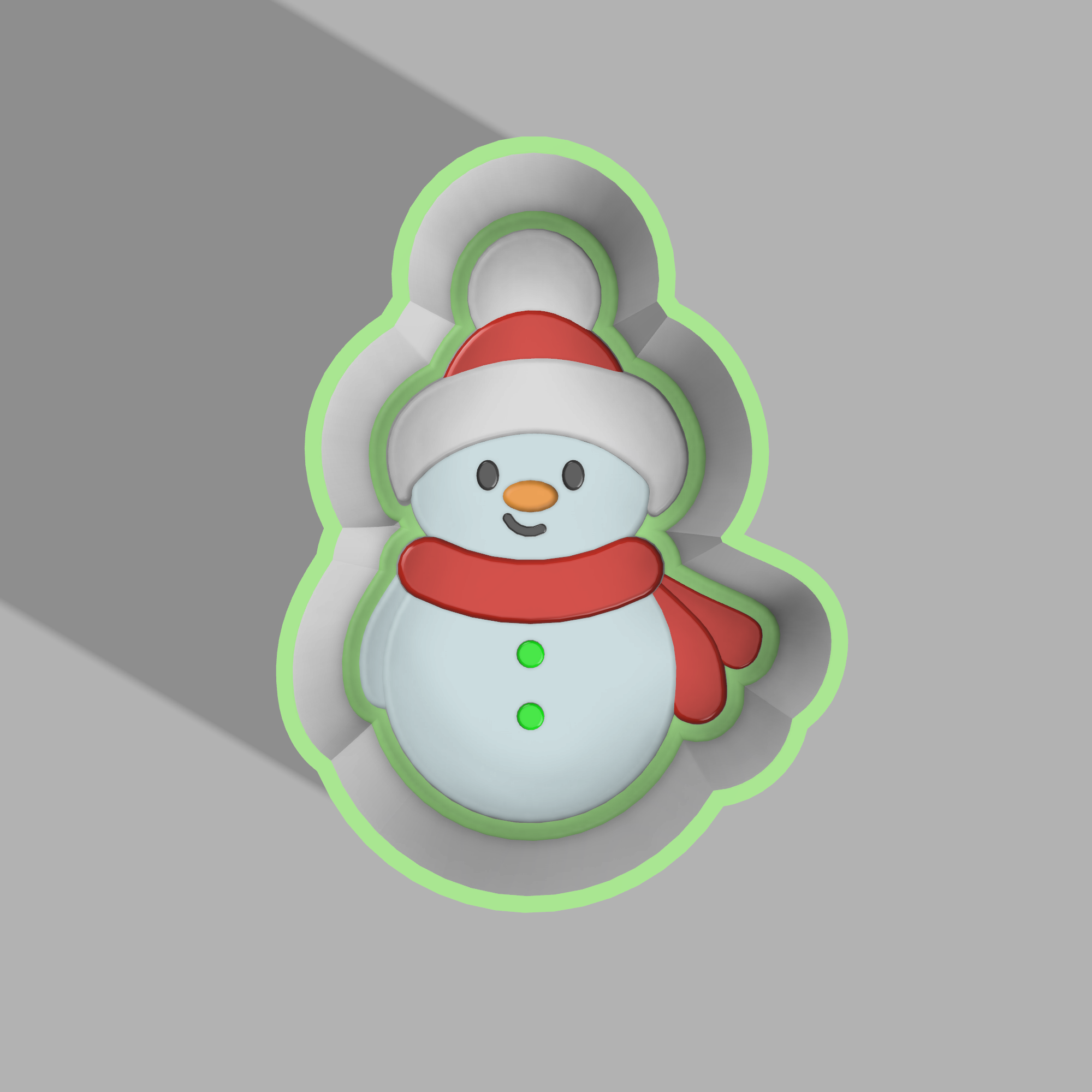 schneemann bad bombe schimmel 1000 stl weihnachten 3D print model - Mito3D