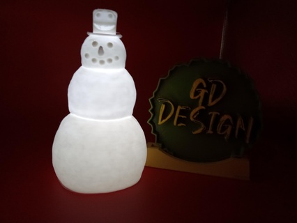 kardan adam Noel ışık çeşitli tealight okuma Parti gece hayatı ght ofis çocuklar oda Sanat dekor mağara kulübe 3d print model - Mito3D