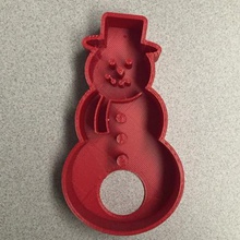 snowman cookie cutter home 3d cutters christmas 3d print model - Mito3D
