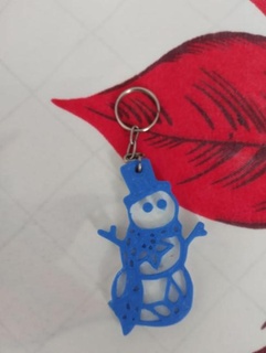 snowman doll keychain christmas snowman fashion  3d print model - Mito3D