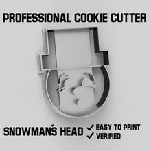 bonhomme neige tête biscuit coupeur cuisinier aliments mignonne hiver Noël 3d print model - Mito3D