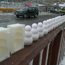 snowman maker add two ball game mold molds snowmen snow props 3d print model - Mito3D