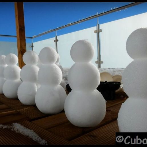 pupazzo di neve maker stampo risparmio materiale vari muffa snoman creatore della 3D print model - Mito3D