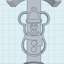 boneco neve mickey loungefly minnie orelha exibição gancho Disney globo orelhas 3d print model - Mito3D