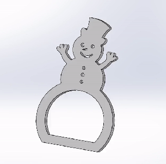 snowman napkin holder xmascults 3d print model - Mito3D
