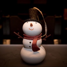 muñeco de nieve ornamento casa 3d print model - Mito3D