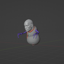 snowman rock head art snow 3d print model - Mito3D
