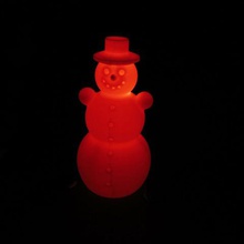 snowman schneemann 120mm rgb led slow-flashing cr2032 coin cell christmas art shining candle christnmas xmas coincell dinner diode design stand button buttoncell hat light sculpture white winter weihnachten weihnachtsfest ornament
