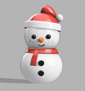 bonhomme neige stl art Noël porte clés clé anneaux hiver poupée 3d print model - Mito3D