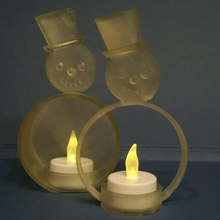 pupazzo neve tealight Natale decorazione fotone resina 38mm 3d print model - Mito3D