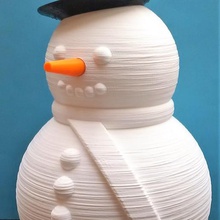 boneco de neve v3 várias partes a casa decoração natal 3d print model - Mito3D