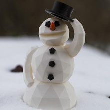 pupazzo di neve art natale creature 3d print model - Mito3D