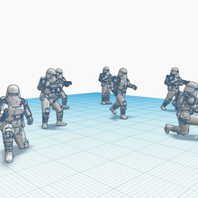 snowtrooper battle poses pack 1 hoth boardgame esb miniatures star wars props 3d print model - Mito3D