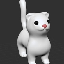 snow-white weasel art animal canada creature cute free supports zbrush 3d print model - Mito3D