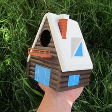 snowy house birdhouse 3d print model - Mito3D