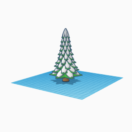 snowy tree 3D print model - Mito3D