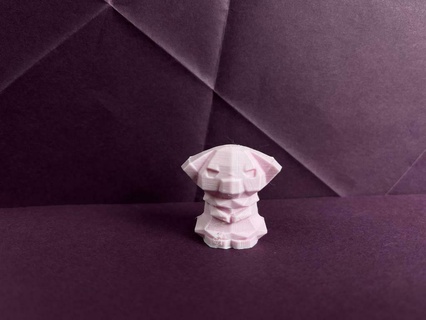 snubbull low poly pokemon low-poly lowpoly faceted gen 2 ii second generation figure pok mon 3d print model - Mito3D