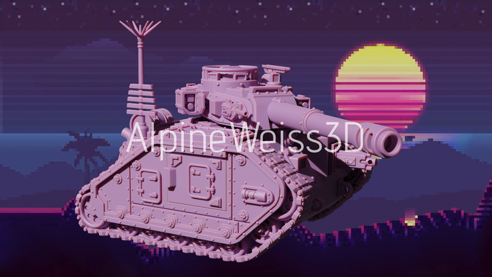 so enorme tanque atualizar pré suportado jogos leman russ 42k imperial guarda veículos marte padronizar pesado tocos vox 3d print model - Mito3D