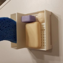 sapone e spugna supporto savon et ponge casa eponge porte-savon porte il porta la titolare bagno 3d print model - Mito3D