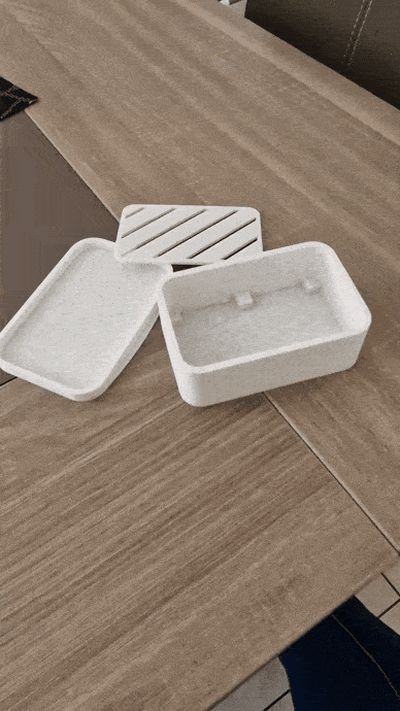 jabón caja hogar casa cuadrícula limpieza práctica mujer hija arte 3d print model - Mito3D