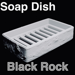 sapone piatto nero roccia casa scatola lavoratore cielo cucina bagno personale 3d print model - Mito3D