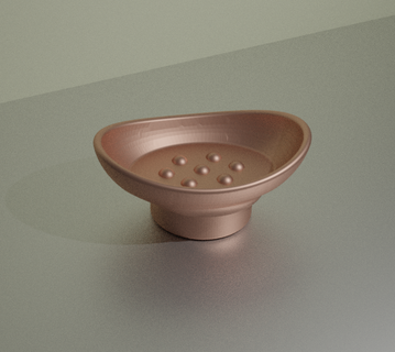 soap dish oval barhroom 3d print model - Mito3D