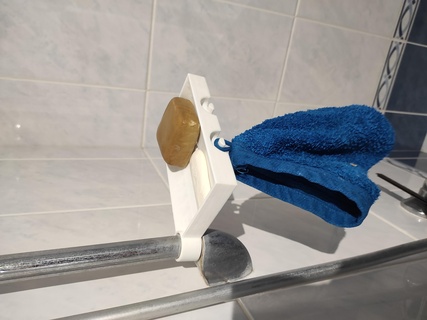 Seife Halter Unterstützung Dusche Badezimmer Waschlappen 3d print model - Mito3D