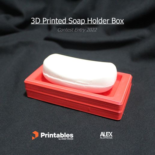 soap holder bathroom box tray 3D print model - Mito3D