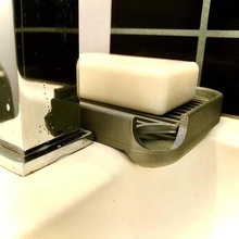 soap holder wash hand basin home sink porte-savon porte savon soapdish dish tray support hands bathroom 3d print model - Mito3D