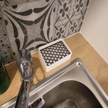 jabón de puntuación soporte la almohadilla casa organización bandeja esponja titular plato jabonera el secadora 3d print model - Mito3D