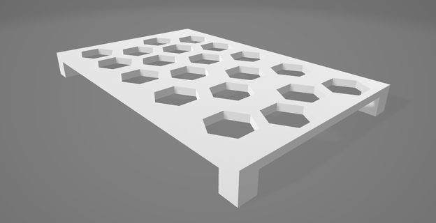Sabonete esponja suporte hexagonal 3d print model - Mito3D