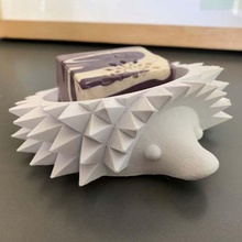 soaphog soap holding hedgehog home bathroom cute drainer drying handwashing hygiene kitchen montessori practical dish holder tray toddler toy 3d print model - Mito3D