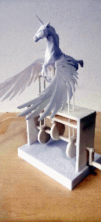 soaring pegasus articulated flexi toy fantasy desk fly art 3d print model - Mito3D