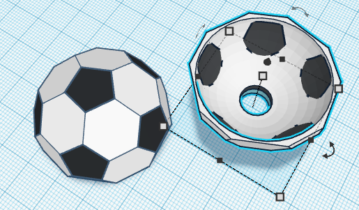 soccer ball lamp candlestick 3d print model - Mito3D