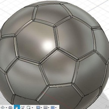 ballon de soccer - football jeu le la balle futboll sport 3d print model - Mito3D