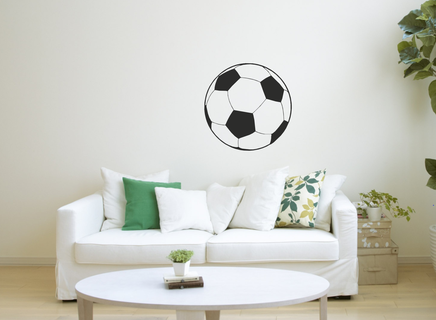 fútbol pelota pared Arte decoración hogar casa ornamento 2d 2dart mural wall2d deporte Deportes 3d print model - Mito3D