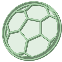 soccer ball cookie cutter tool football sport 3d print model - Mito3D