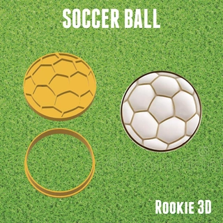 soccer ball cookie cutter soccer ball ball ball soccer cutter cookie cutter fondant bakery kitchen  3d print model - Mito3D