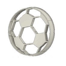 soccer ball cookie cutter home kitchen dining pelota utensils tool futbol cookiecutter 3d print model - Mito3D