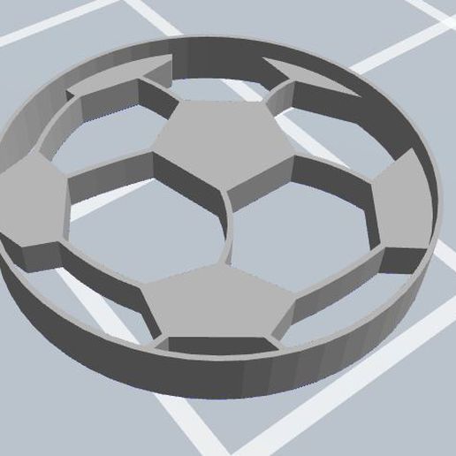 soccer ball cutter cookie 3D print model - Mito3D