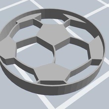 Fußball Ball Cutter Plätzchen 3d print model - Mito3D