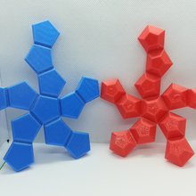 soccer ball foldable dodecahedron using flexible filament art math platonic 3d print model - Mito3D