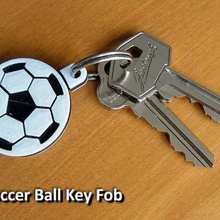 soccer ball football key fob jewelry keychains unique sports organization office novelty chain keys house gift fun car 3d print model - Mito3D